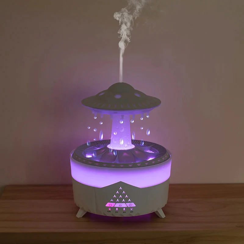 New UFO Raindrop Humidifier Water Drop Air Humidifier USB Aromatherapy Essential Oils Aroma Air Diffuser Household Mist Maker Home Decor