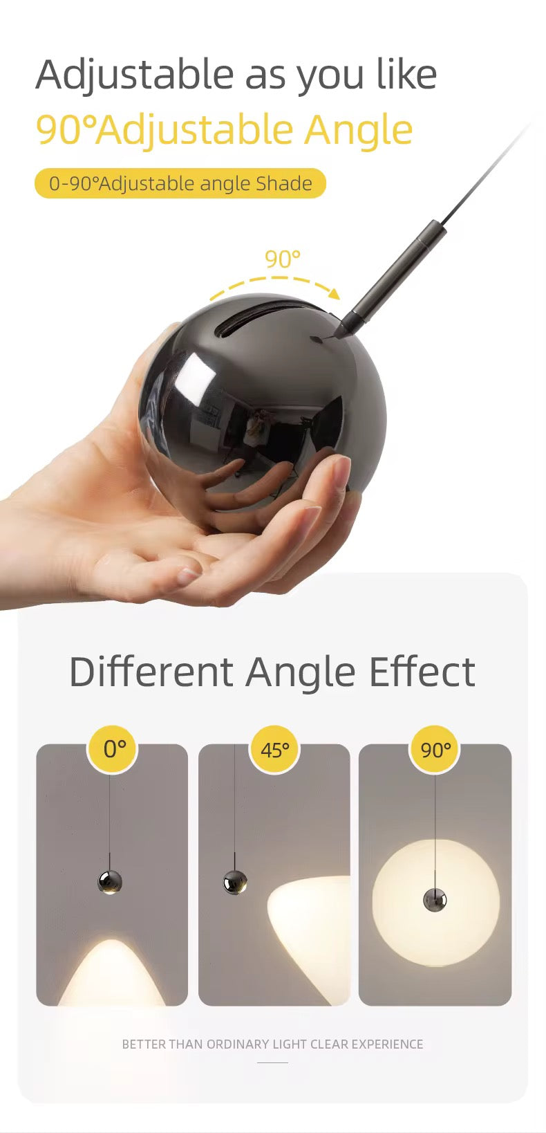 Minimalist Pendant Lamp - Soft Secondary Lighting for Indirect Illumination in Rooms